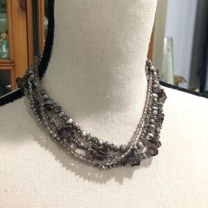 BANANA Republic Smoky Amethyst Beaded 2-Piece Jewelry Bundle